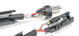 Conductors in a 3 pin microphone cable.
