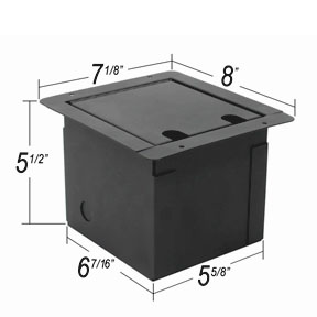 Smaller size recessed audio floor pocket