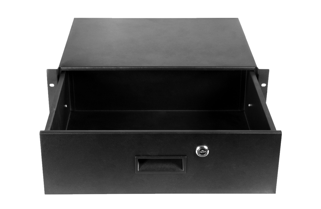 4 space rack mount sliding drawer.