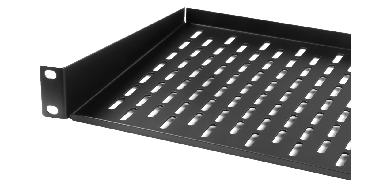 Single space vented rack mount shelf.